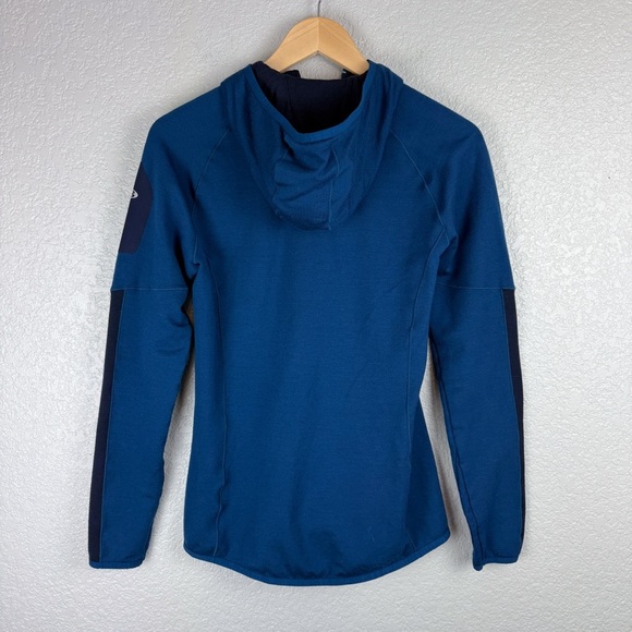 Icebreaker Atom Full Zip Hoodie, Blue M - Merino GT, Long Sleeve, Gorp, Wool - Picture 7 of 11